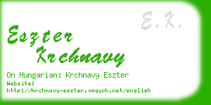 eszter krchnavy business card